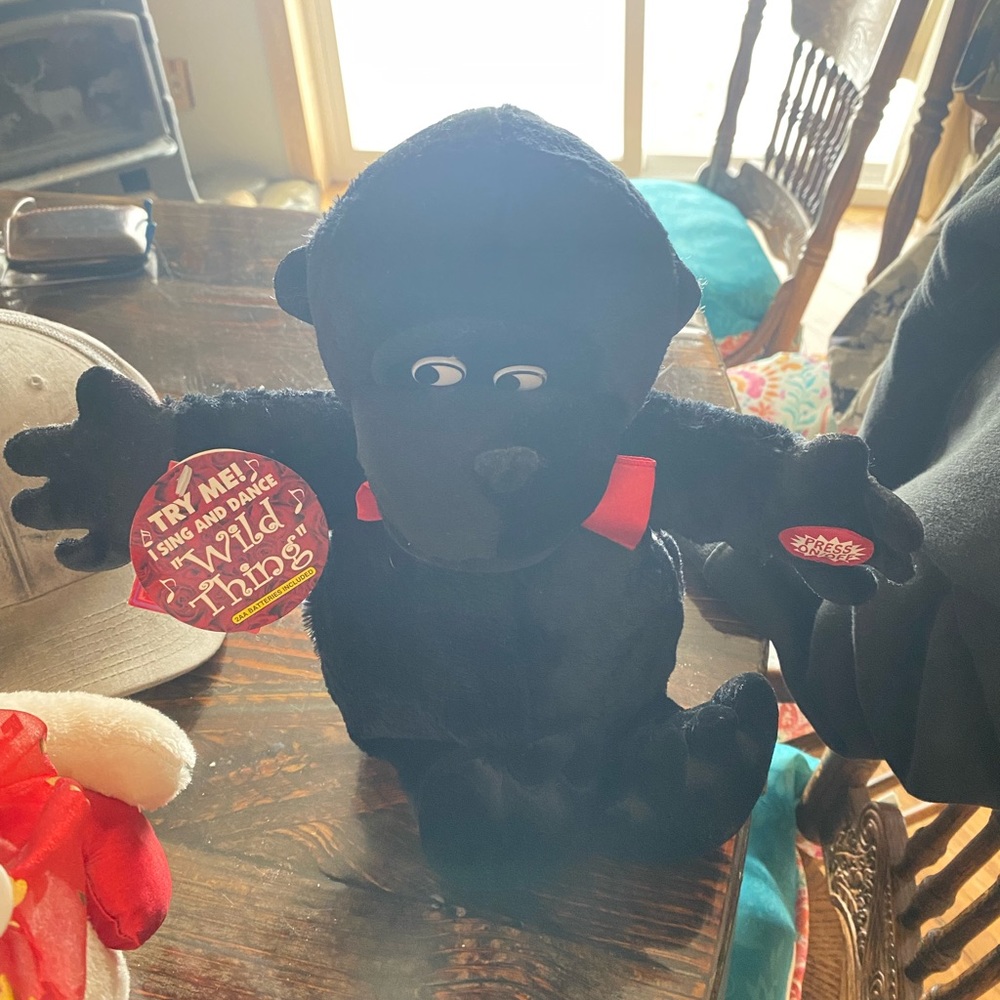 Happy valentines stuffed gorilla